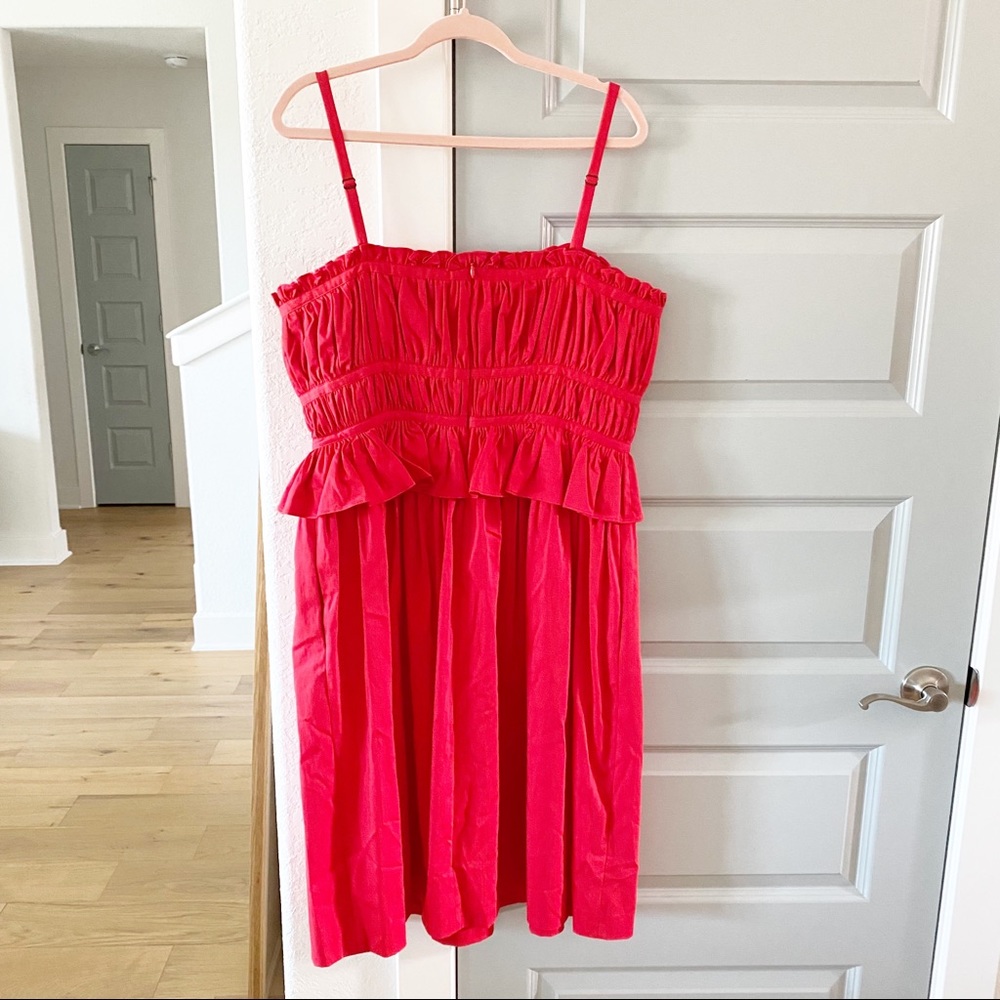 NWT Antonio Melani Taylor Stretch Cotton Sateen
Peplum Waist Dress Cherry Red - Picture 5 of 6